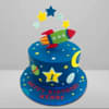 Order Stars and Rocket Space Fondant  Cake Online