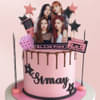 Zoomed View of Starstruck Blackpink Cream Cake