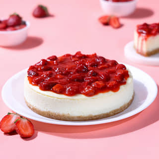 Side View of Strawberry Cheesecake Side View of Strawberry Cheesecake