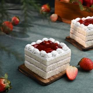 Front View of Strawberry Pastries