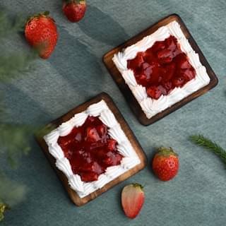 Top View of Strawberry Pastries