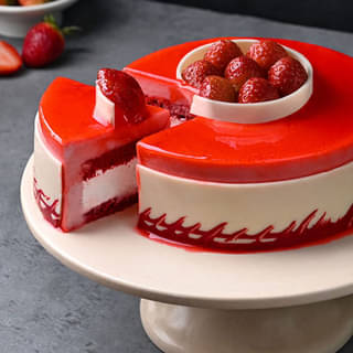 Strawberry Velvet Cake for Valentine Day