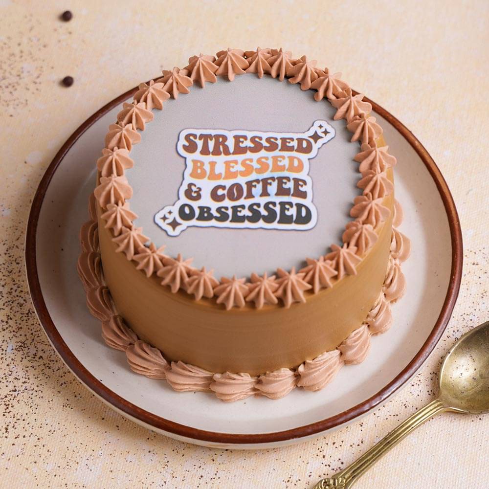 Front View of Blessed Bento Cake