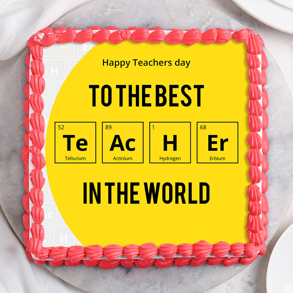 Front View of Periodic Table Teachers Day Cake