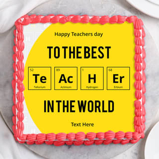 Front View of Periodic Table Teachers Day Cake