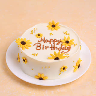 Sunflower Canvas Cake Sunflower Canvas Cake
