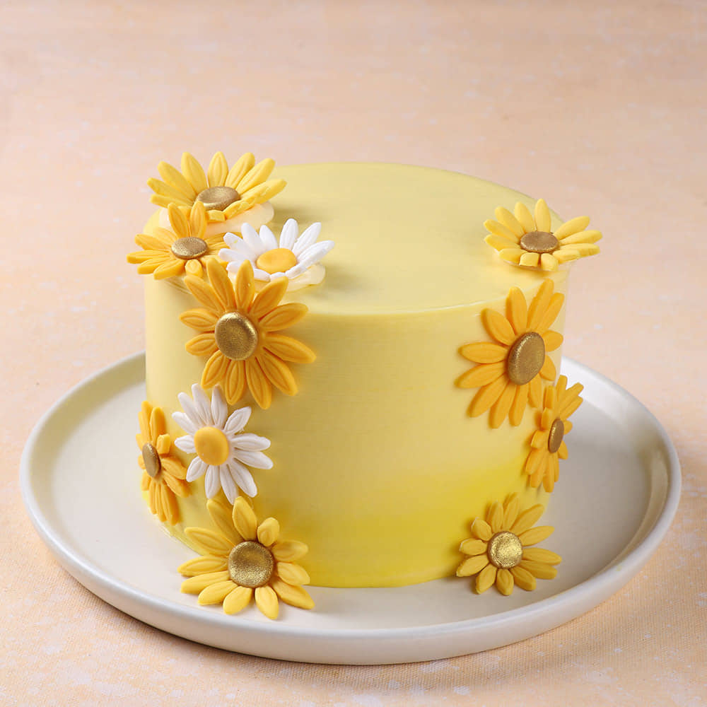 Sunflower N Daisy Cake