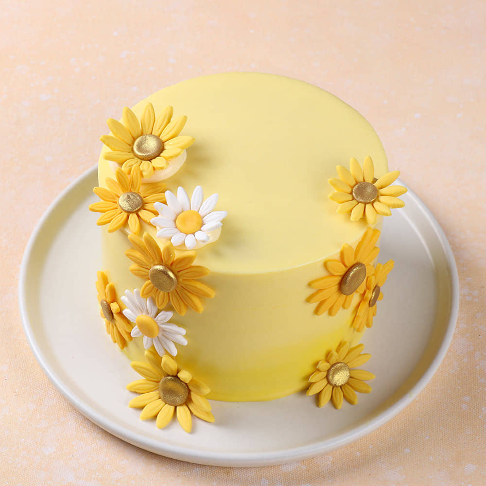 Sunflower N Daisy Cake