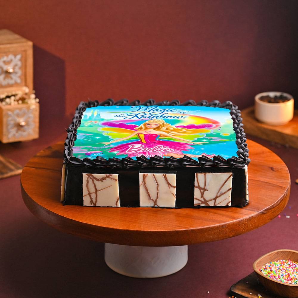 Super Charming Barbie Photo Cake