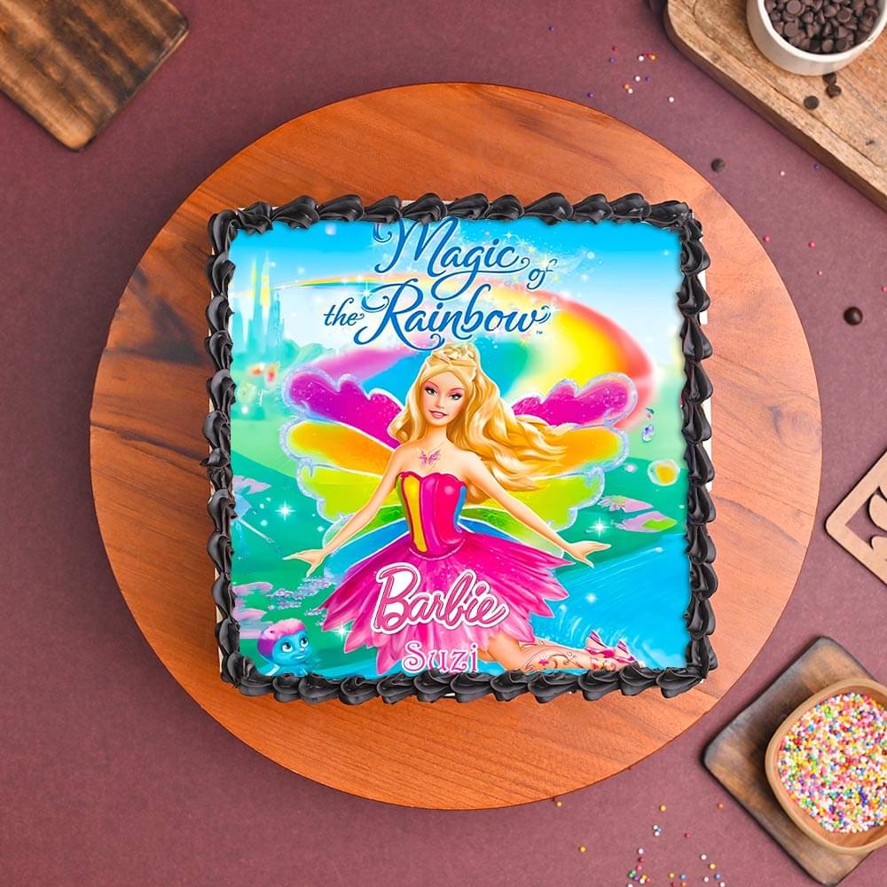Super Charming Barbie Photo Cake