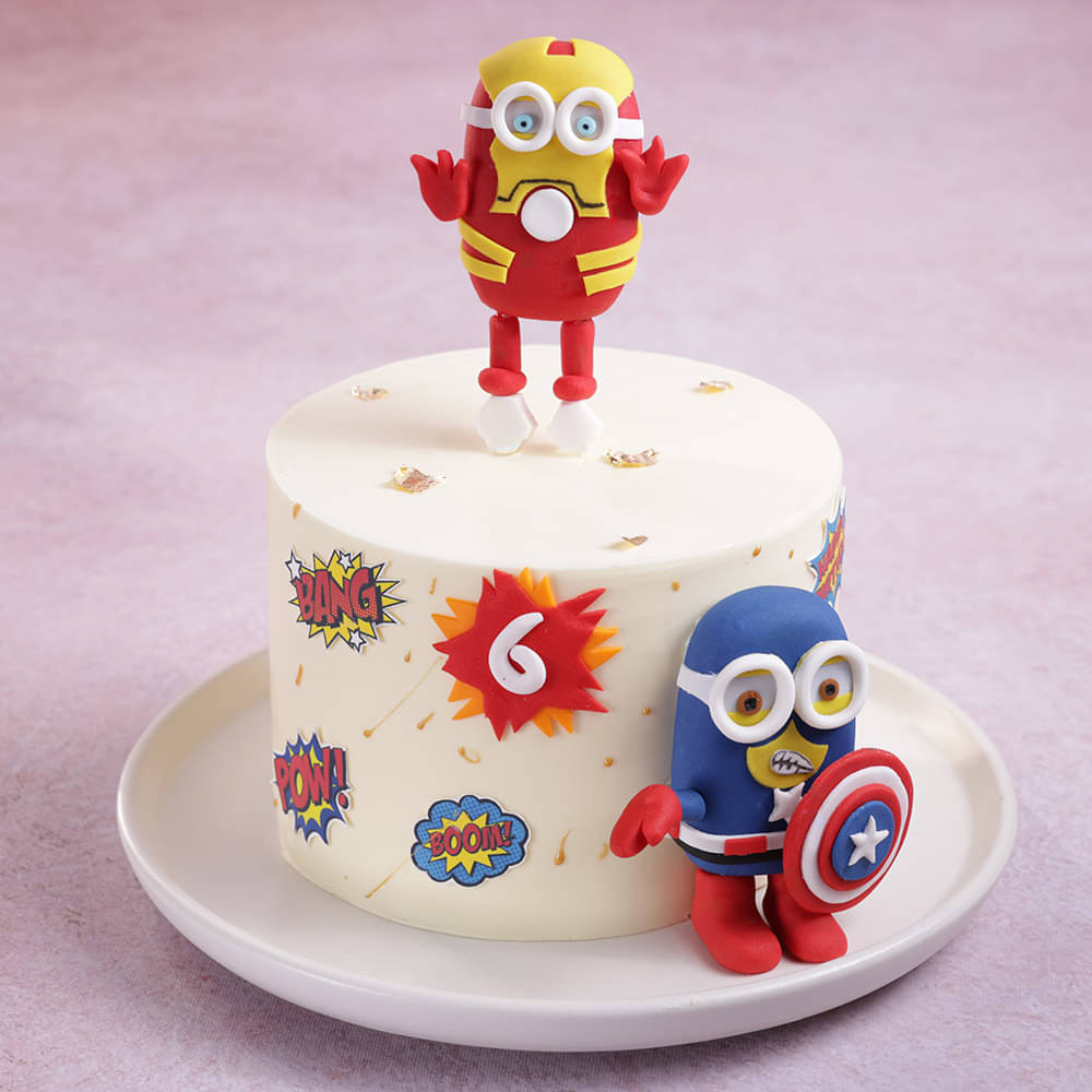Super Minion Avengers Cake