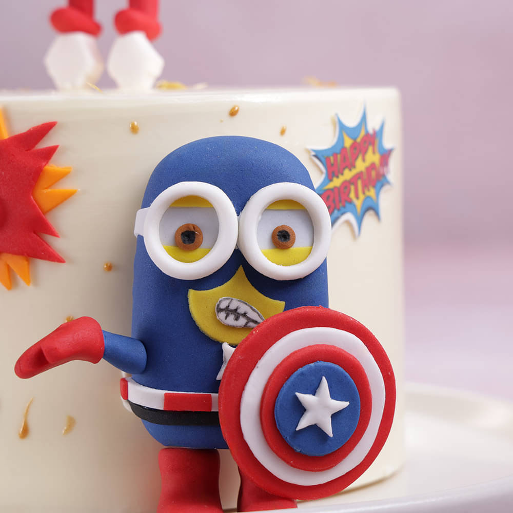 Super Minion Avengers Cake