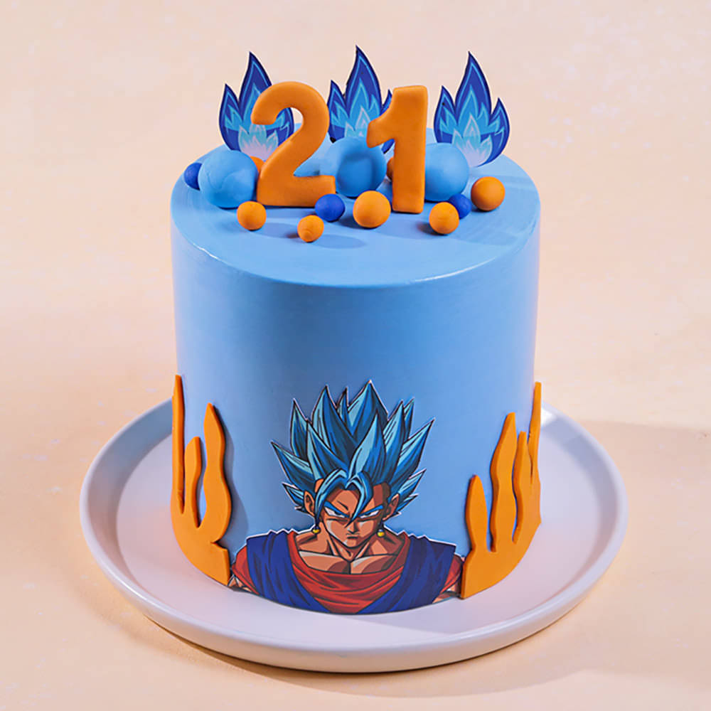 Front View of Super Saiyan Goku Cake