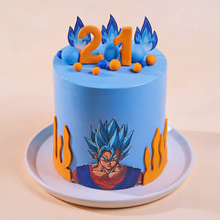 Front View of Super Saiyan Goku Cake