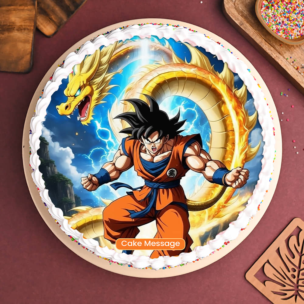 Top View of Super Saiyan Goku DBZ Cake Top View of Super Saiyan Goku DBZ Cake