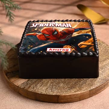 Super Spiderman Photo Cake