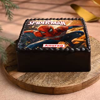 Super Spiderman Photo Cake