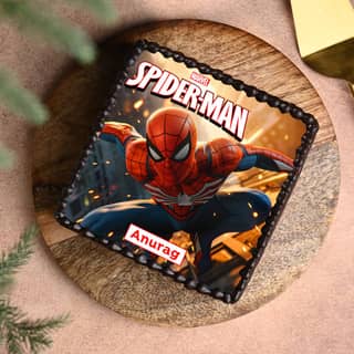 Super Spiderman Photo Cake