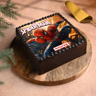 Super Spiderman Photo Cake