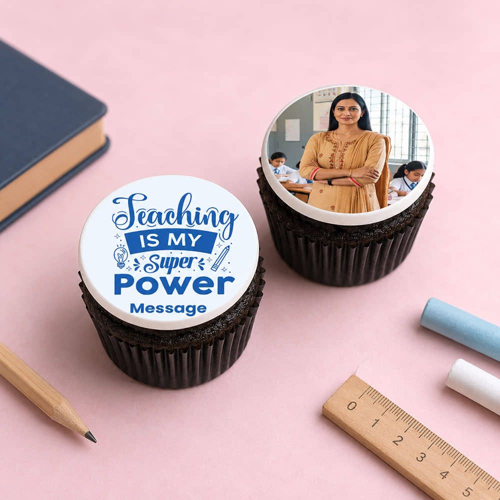 Super Teacher Photo Cupcakes Super Teacher Photo Cupcakes