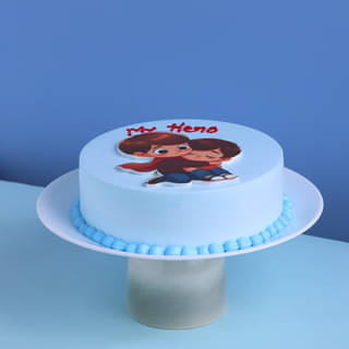 Side View of Superbro Celebration Cake for Brother's Day