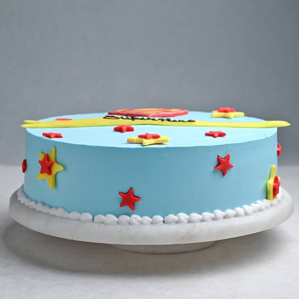 Blue Superhero Pineapple Cake