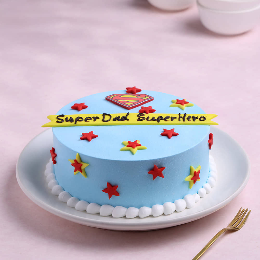 Super Man Vanilla Cake for Dad