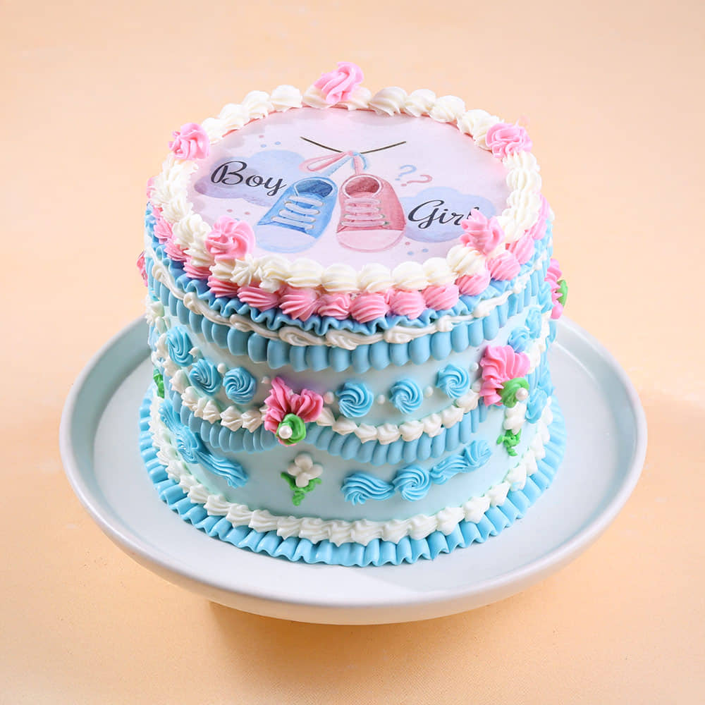 Sweet Baby Shower Fire Cake