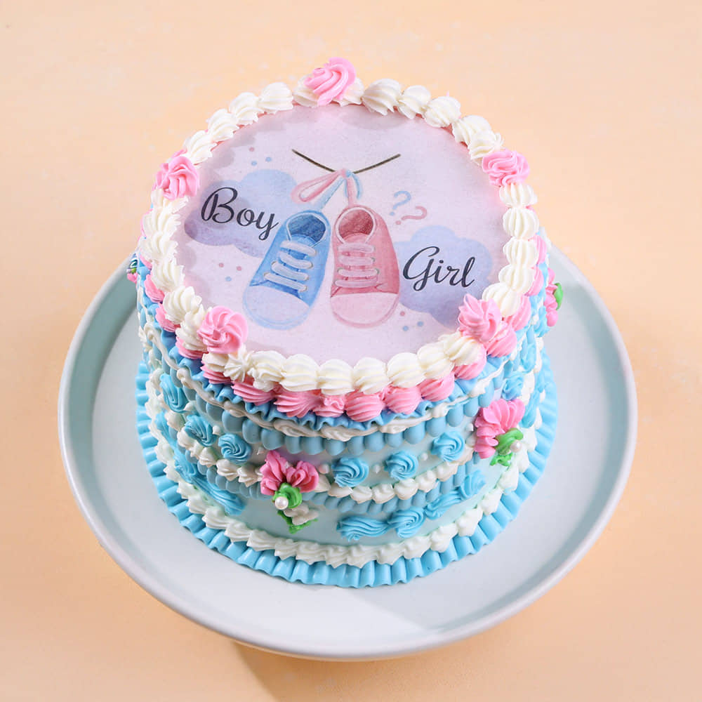 Sweet Baby Shower Fire Cake