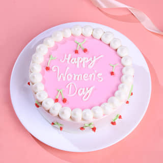 Front View of Sweet Blooms Womens Day Cake