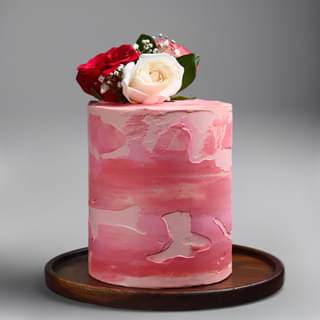 Top View of Sweet Forever Floral Wedding Cake Top View of Sweet Forever Floral Wedding Cake