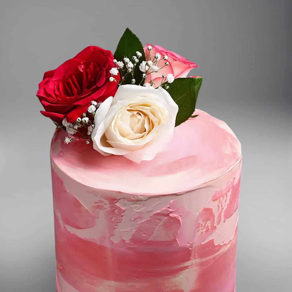 Sweet Forever Floral Wedding Cake