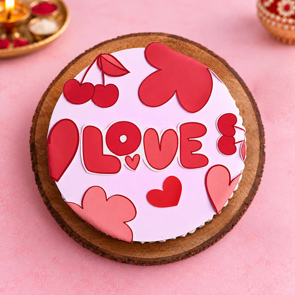 Sweet Hearts Anniversary Cake