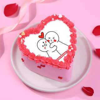 Top View of Sweet Hug Bento Cake