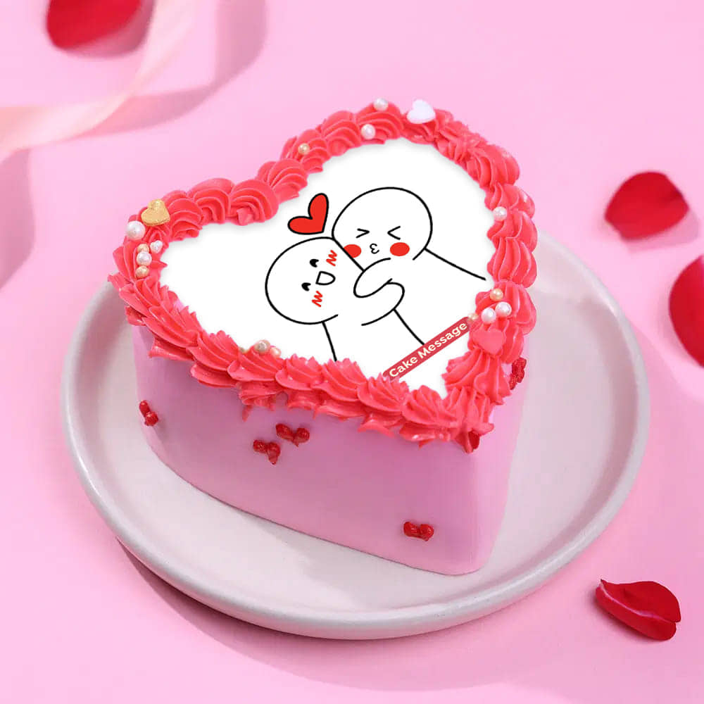 Top View of Sweet Hug Bento Cake