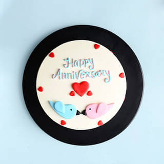 Front View of Love Anniversary Cake