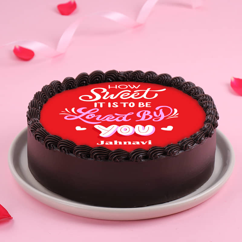 Sweet Love Valentines Cake