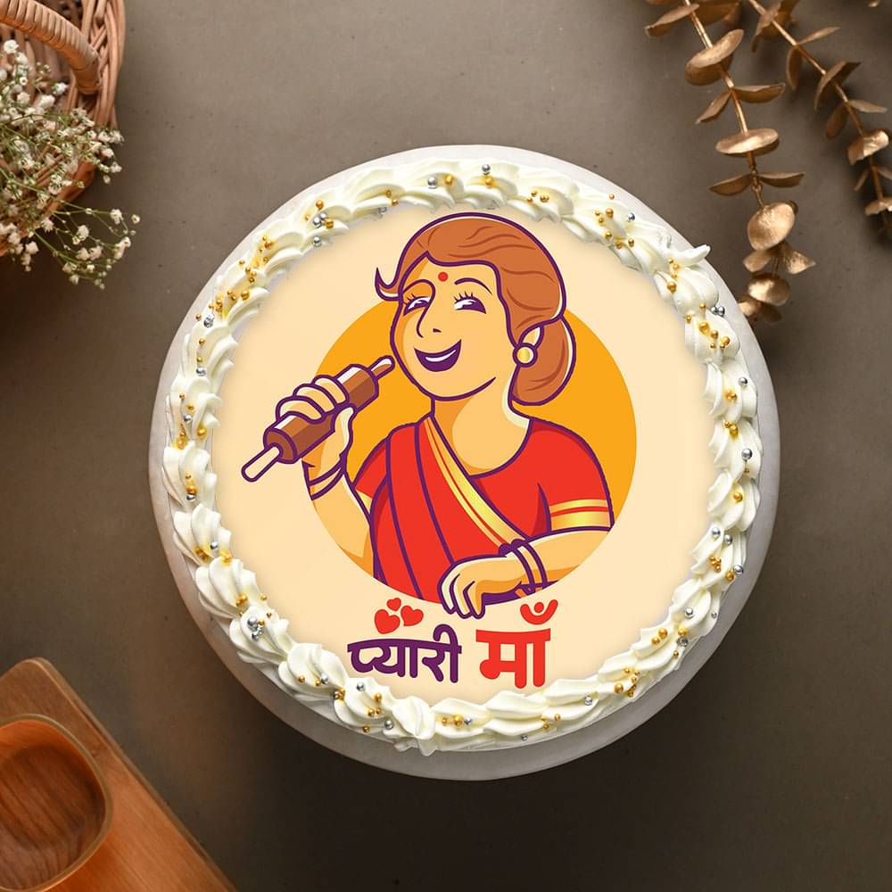 Top View: Sweet n Adorable Cake for Mom's Special Day