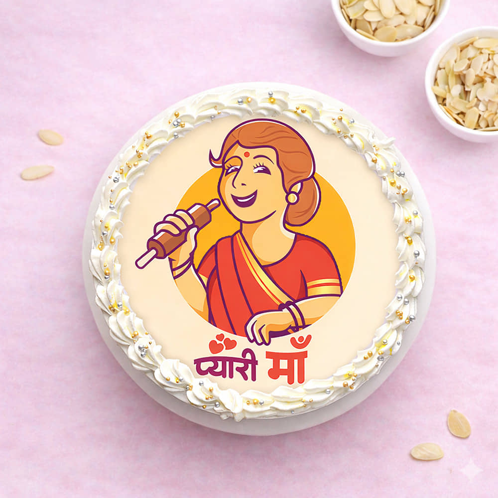 Top View: Sweet n Adorable Cake for Mom's Special Day