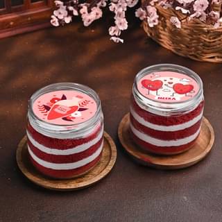 Sweet Red Velvet Jar Cake Duo