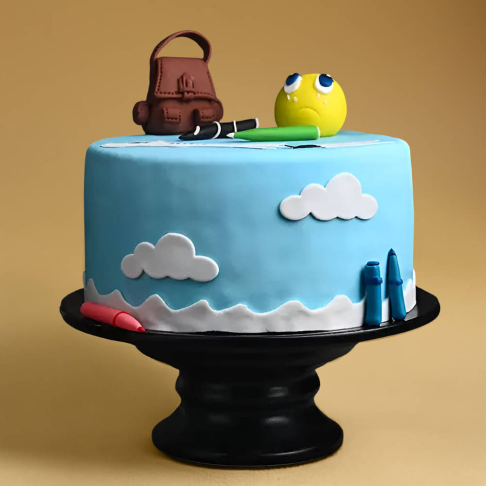 Top View of Sweet Send Off Fondant Cake