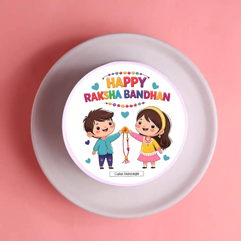 Sweet Sibling Rakhi Bento Cake