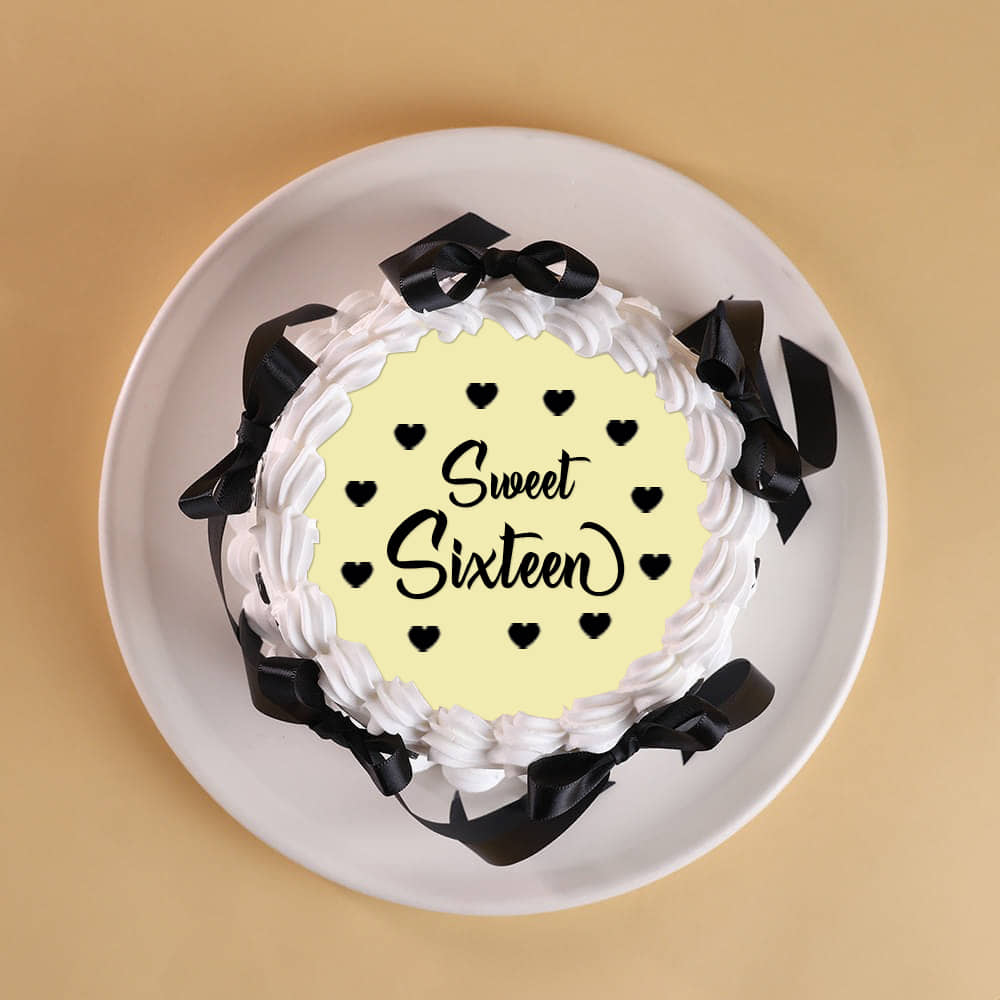 Sweet Sixteen Ribbon Cake