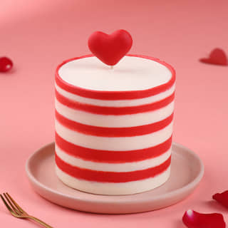 Sweet Stripes N Heart Cake Sweet Stripes N Heart Cake