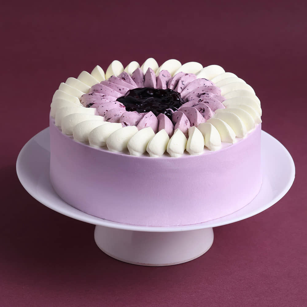 Swirl Glazed Blueberry Cake