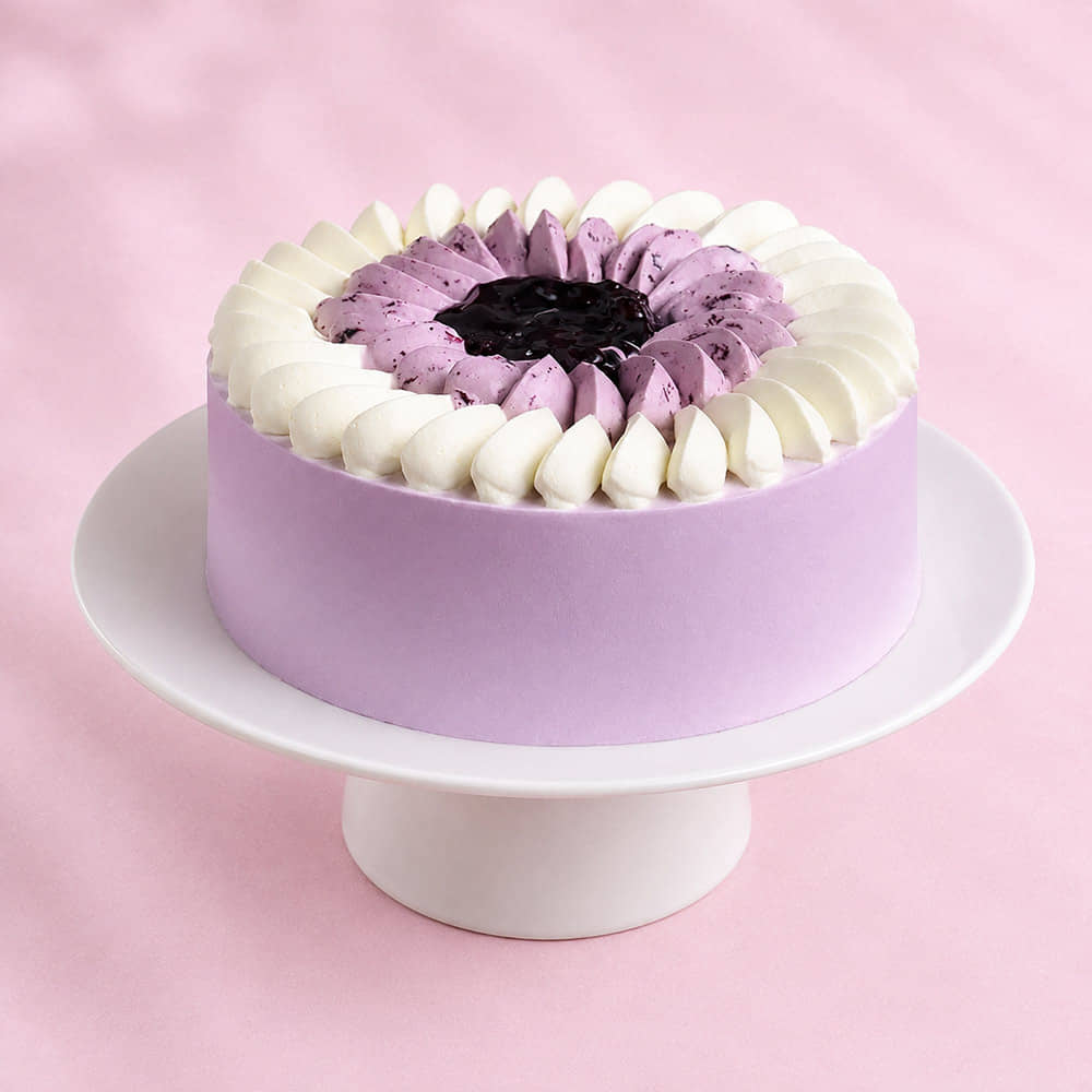 Swirl Glazed Blueberry Cake