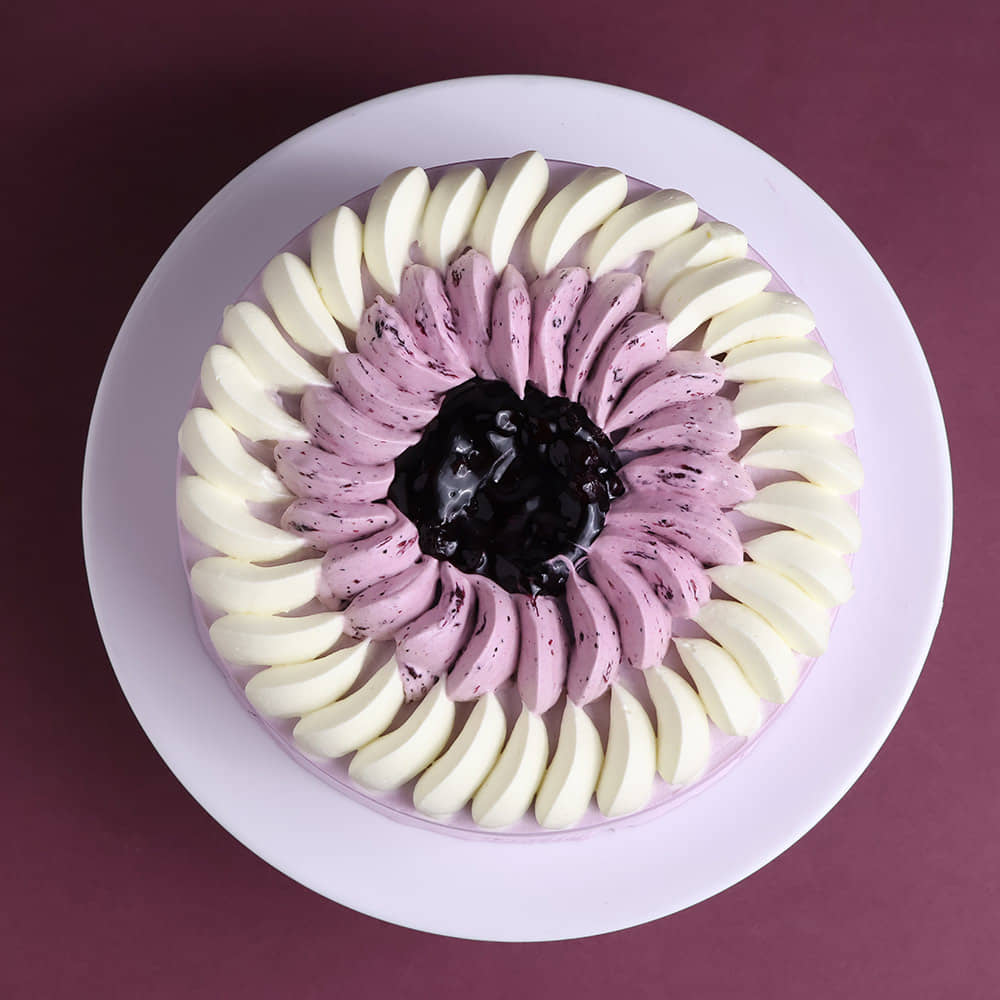 Swirl Glazed Blueberry Cake