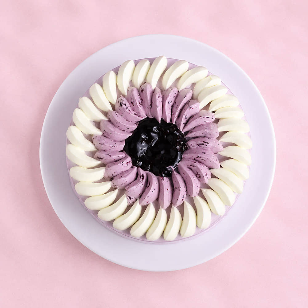 Swirl Glazed Blueberry Cake