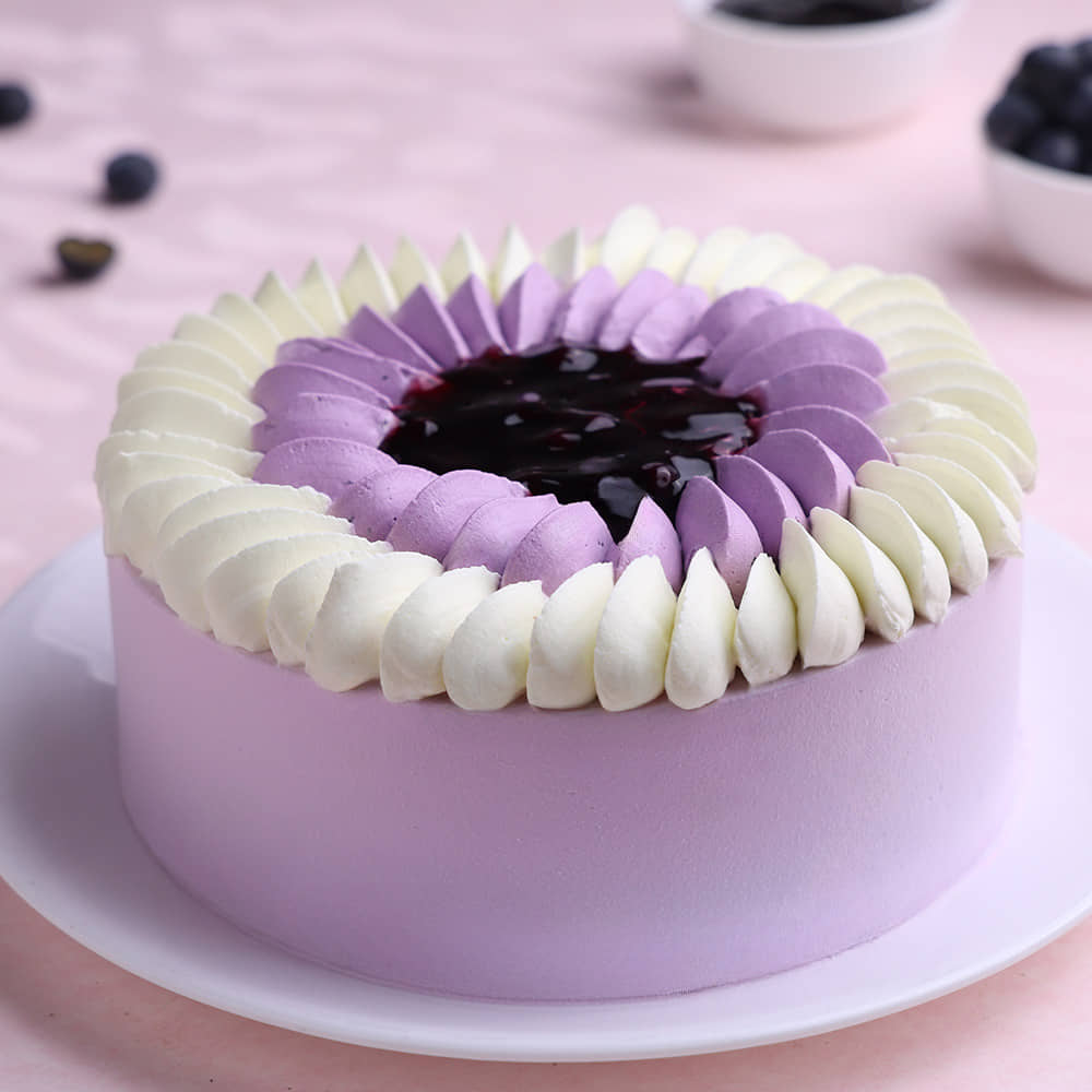 Swirl Glazed Blueberry Cake