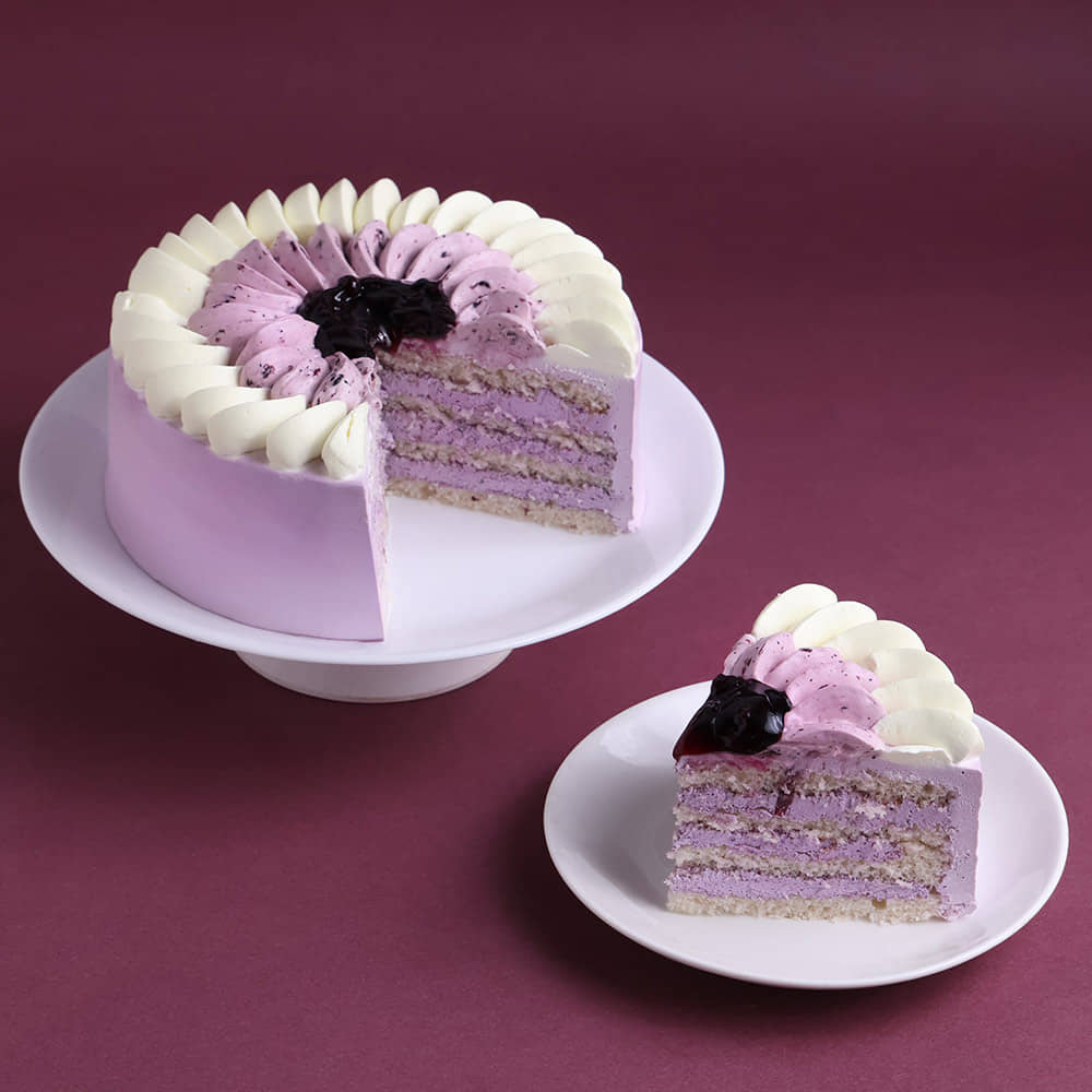 Swirl Glazed Blueberry Cake